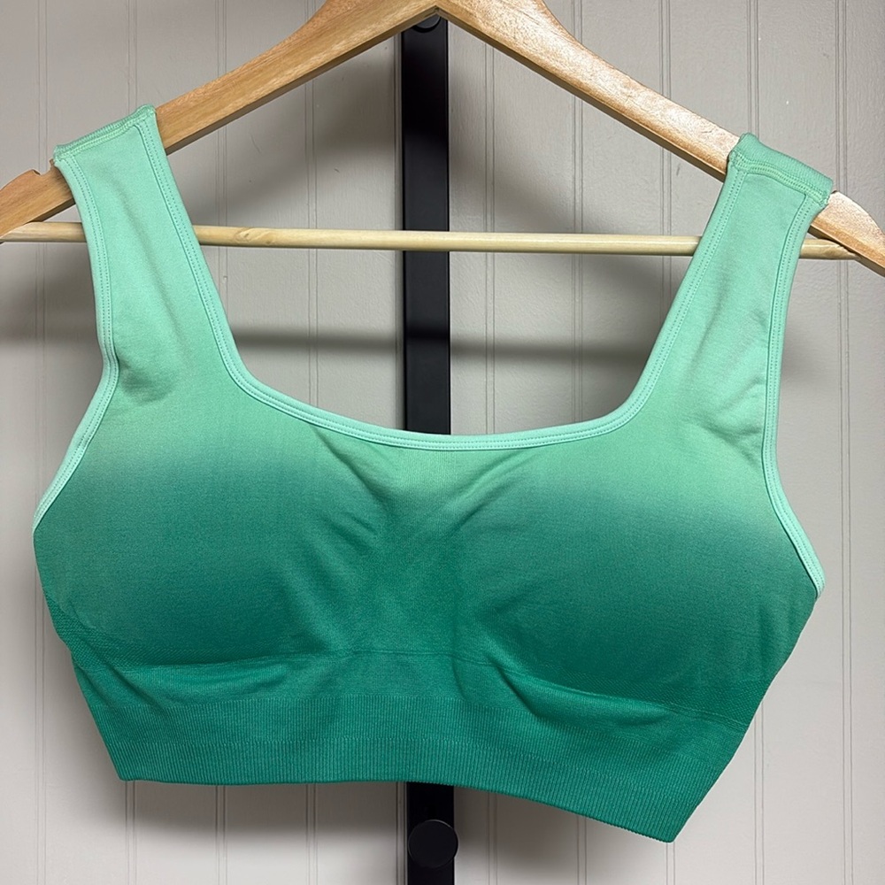BuffBunny Green Ombre Sports Bra